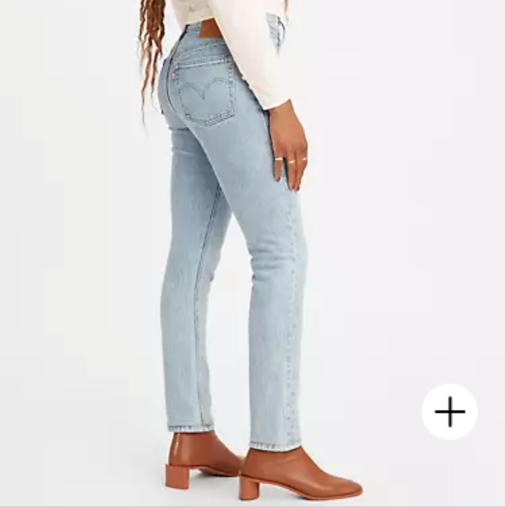 Levi's 501 Stretch Skinny Jeans W28 L28 Tango Light Wash - Picture 9 of 9